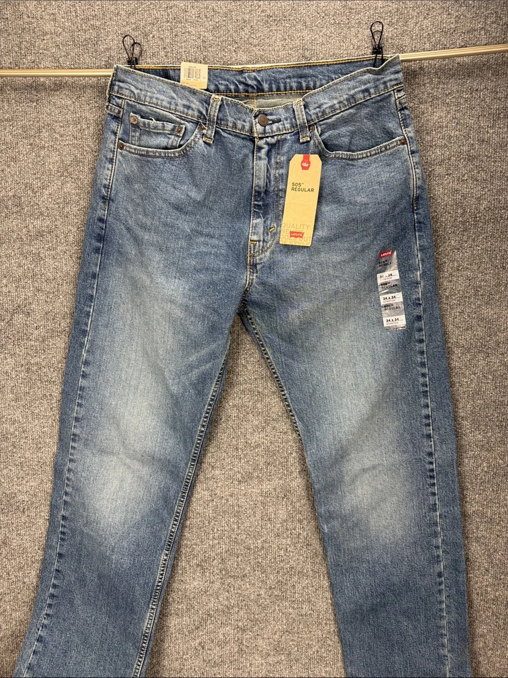 Levi's 505 Regular Fit Men's Jeans 34 x 34 NWT